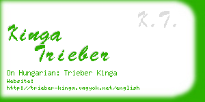 kinga trieber business card